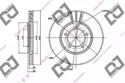 Тормозной диск DJ PARTS BD2010